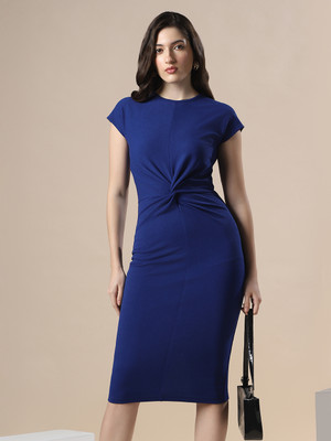 Globus Women Bodycon Blue Midi/Calf Length Dress