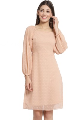 AAYU Women Skater Pink Dress