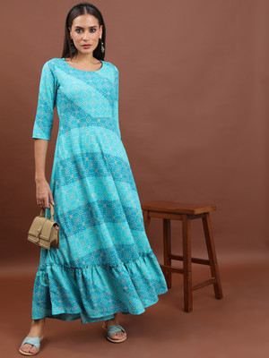 KETCH Women Maxi Blue Full Length Dress