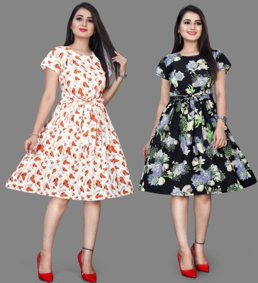 Khushi Fab Women A-line Multicolor Dress