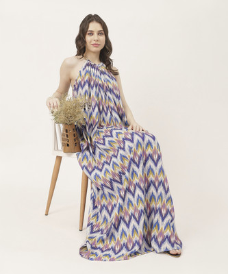 moomaya Women Maxi Multicolor Full Length Dress