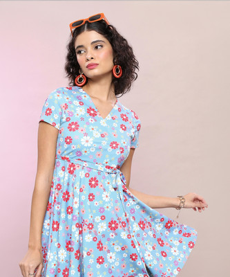 Tokyo Talkies Women Wrap Multicolor Mini/Short Dress