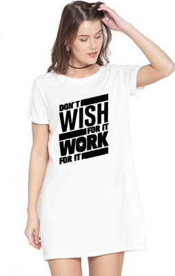 HouseOfCommon Women T Shirt Grey Above Knee/Mid Thigh Length Dress