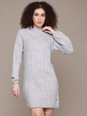 Roadster Women Gathered Grey Dress