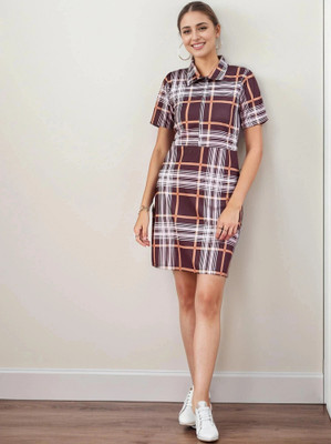 Dwarros Women A-line Multicolor Above Knee/Mid Thigh Length Dress