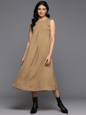 Varanga Women A-line Brown Dress