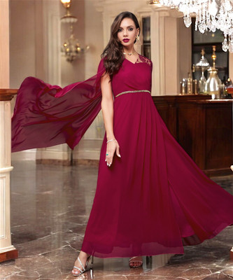 Miss Chase Women Maxi Pink Full Length Dress