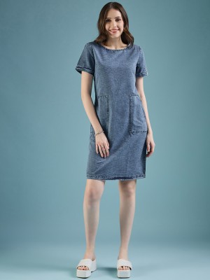 Dressberry Women A-line Blue Dress