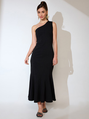Globus Women Bodycon Black Maxi/Full Length Dress