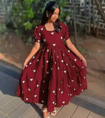 BNT Women Printed Anarkali Kurta(Multicolor)
