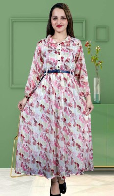 Russian Women A-line Multicolor Dress