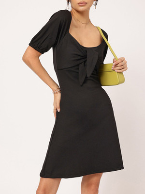 Dressberry Women A-line Black Mini/Short Dress