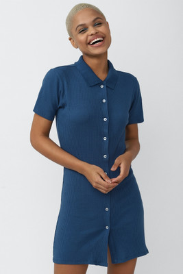 FOREVER 21 Women A-line Blue Mini/Short Dress