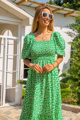 Rinku fashion Women Fit and Flare Green Dress