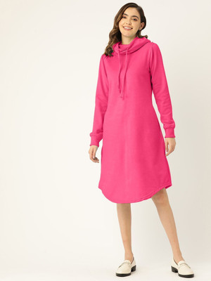 BRINNS Women A-line Pink Knee Length Dress