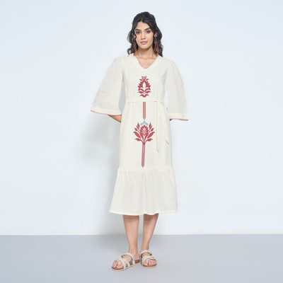 Akkriti by Pantaloons Women A-line White Mini/Short Dress