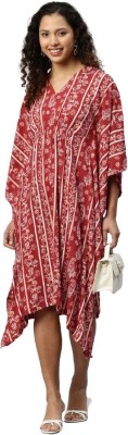 One Femme Women Kaftan Red Dress