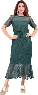 Skyfly Women Maxi Green Dress