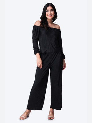 METRONAUT Women Two Piece Dress Black Above Knee/Mid Thigh Length Dress