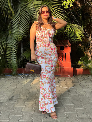 TANDUL Women Bodycon Multicolor Maxi/Full Length Dress