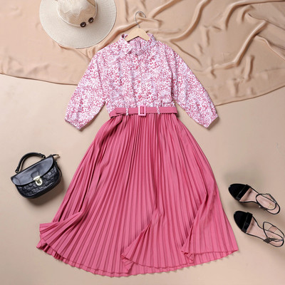 ZWERLON Women Fit and Flare Pink Midi/Calf Length Dress