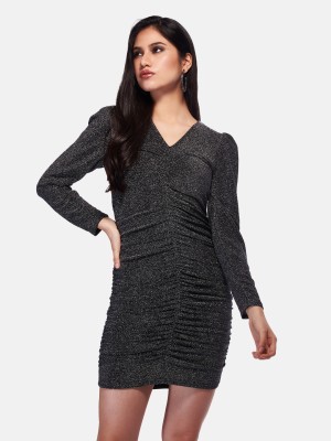 IZF Women Bodycon Black Dress