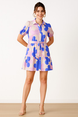 SHREETEXTILESH Women Maxi Blue Knee Length Dress