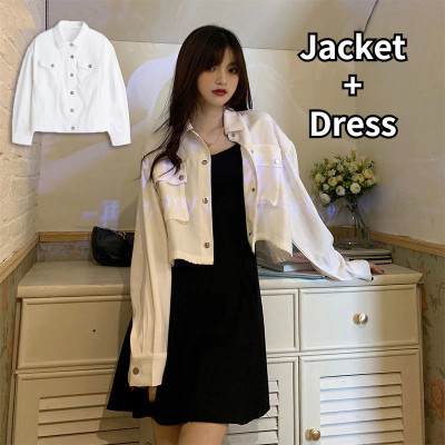 kaley fashion Women A-line Black, White Mini/Short Dress
