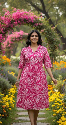 SOFIA COLLECTION Women Gown Pink Knee Length Dress