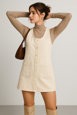 Belliskey Women Bodycon White Above Knee/Mid Thigh Length Dress