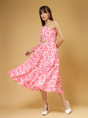 Oomph! Women A-line Pink Dress