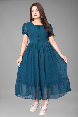 premarth Flared/A-line Gown(Blue)