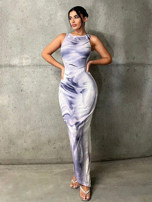 TANDUL Women Bodycon Multicolor Maxi/Full Length Dress