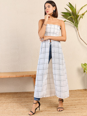 RARE Women A-line White Midi/Calf Length Dress