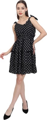 Fashion Senoraa Women A-line Black, White Dress