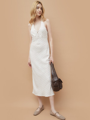 Ginger by Lifestyle Women Ethnic Dress White Midi/Calf Length Dress