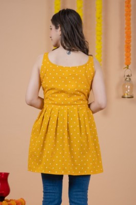 THE TINGE Women A-line Yellow Dress