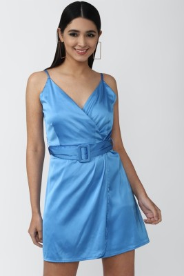 FOREVER 21 Women A-line Blue Dress