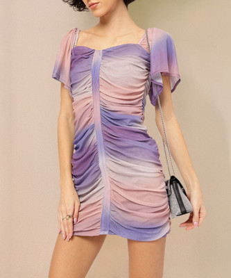 Dressberry Women Bodycon Purple Mini/Short Dress