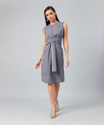 ATHENA Women A-line Grey Maxi/Full Length Dress