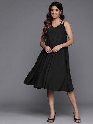 Varanga Women A-line Black Dress