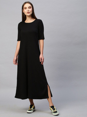 CHEMISTRY Women Maxi Black Full Length Dress