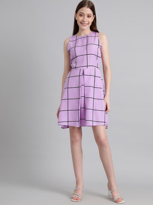 KOTTY Women A-line Multicolor Above Knee/Mid Thigh Length Dress