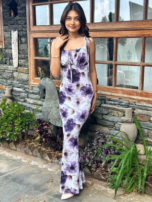 TANDUL Women Bodycon Multicolor Maxi/Full Length Dress