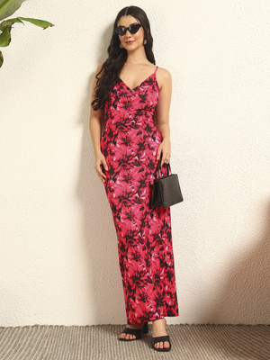 TANDUL Women Bodycon Multicolor Maxi/Full Length Dress