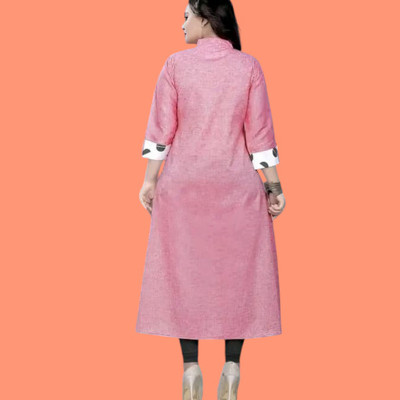 SUHANIKA Women Striped Anarkali Kurta(Pink, Maroon)