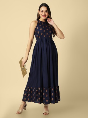 Daevish Women A-line Blue Dress