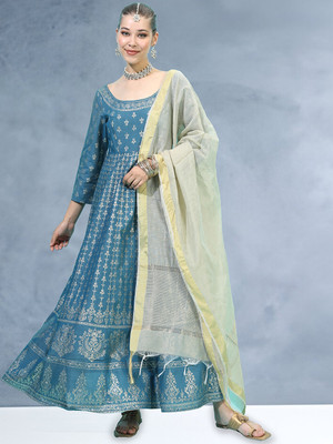 Vishudh Women A-line Green Ankle Length Dress
