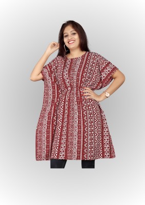 SARVOPAREE CREATION Women Kaftan Red Dress