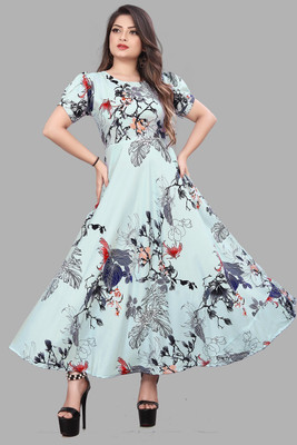 Sifoz Women A-line Multicolor Maxi/Full Length Dress